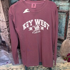 Comfort Colors purple long sleeve Key West Tshirt NWOT, size large